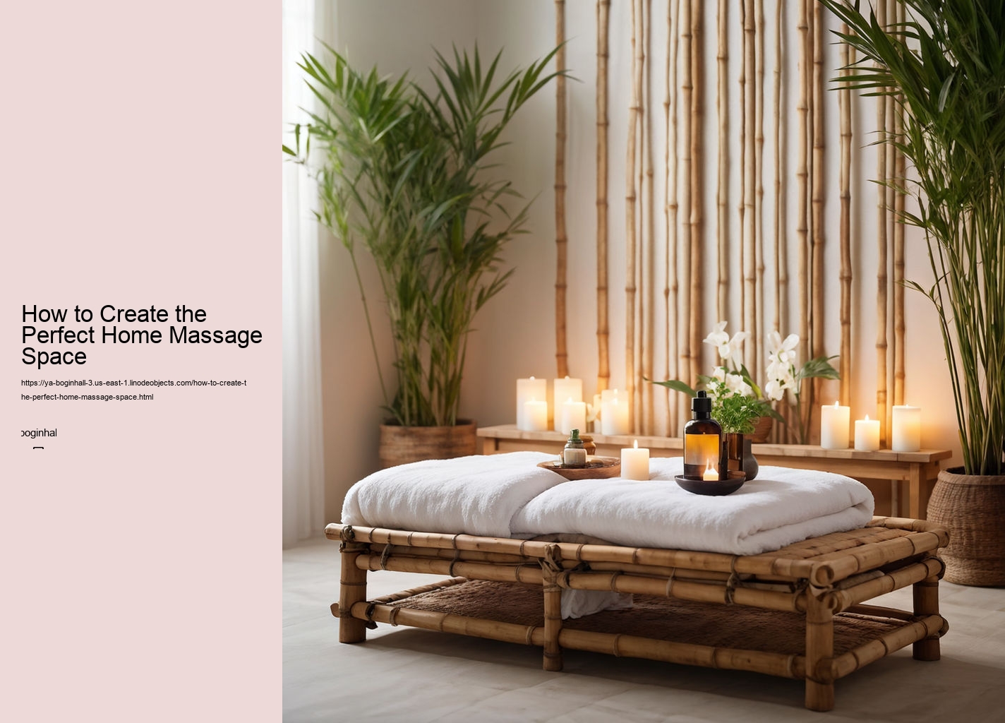 How to Create the Perfect Home Massage Space